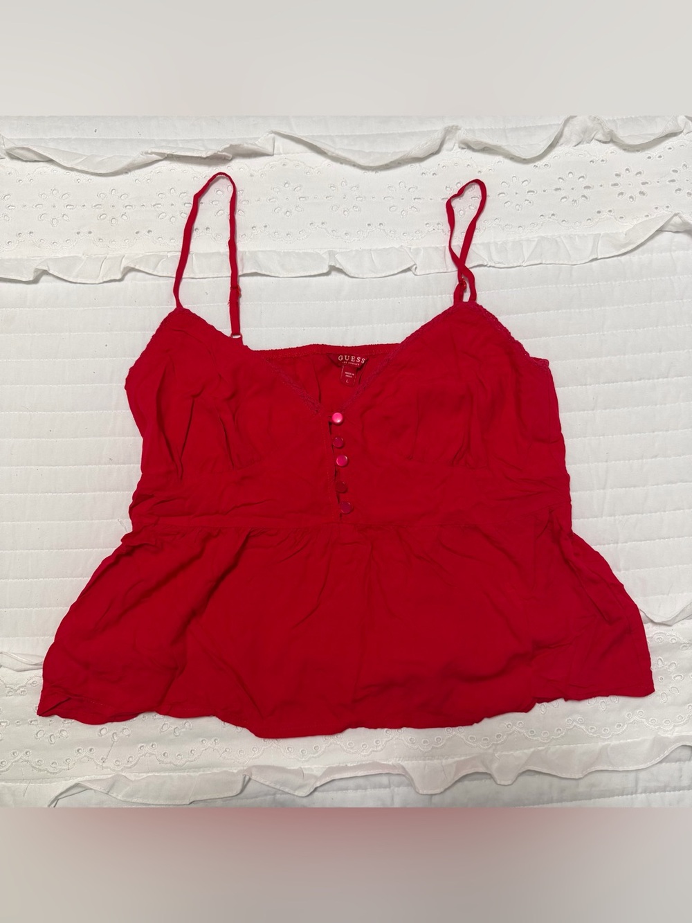 Guess red tank top